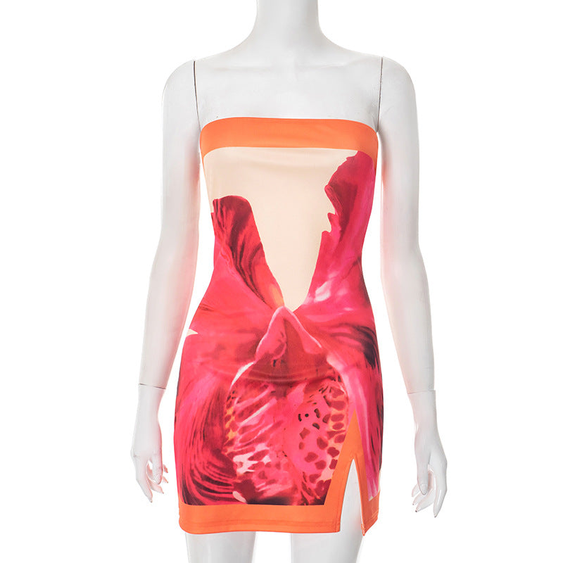 Elegant Floral Bodycon Dress - Crypto Payments | Worldwide Free Shipping