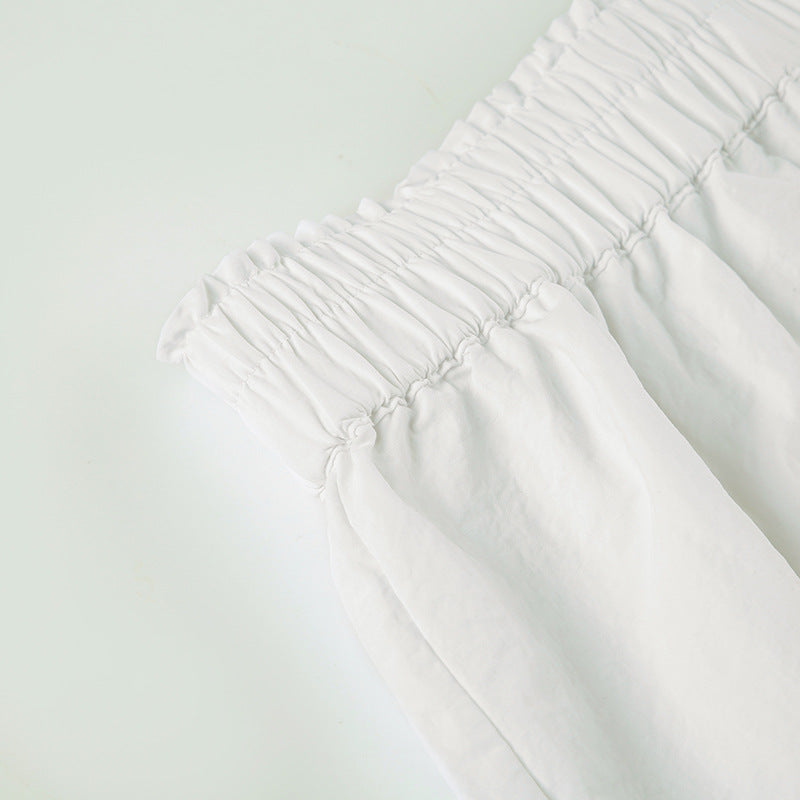 Wide-Leg Streetwear Pants - Minimalist Elastic Waist Trousers | Free Shipping|Crypto Payments