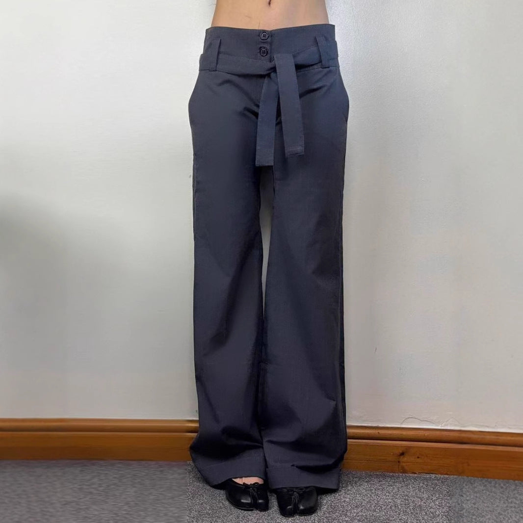 Y2K Dress Pants - Low-Waist Tailored Trousers | Crypto Payments
