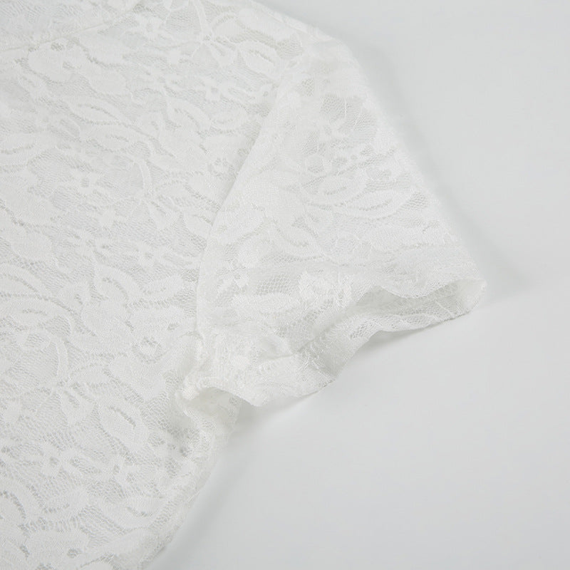 Teddy Bear Lace Top - Sheer Sweet & Sexy Blouse | Free Shipping|Crypto Payments