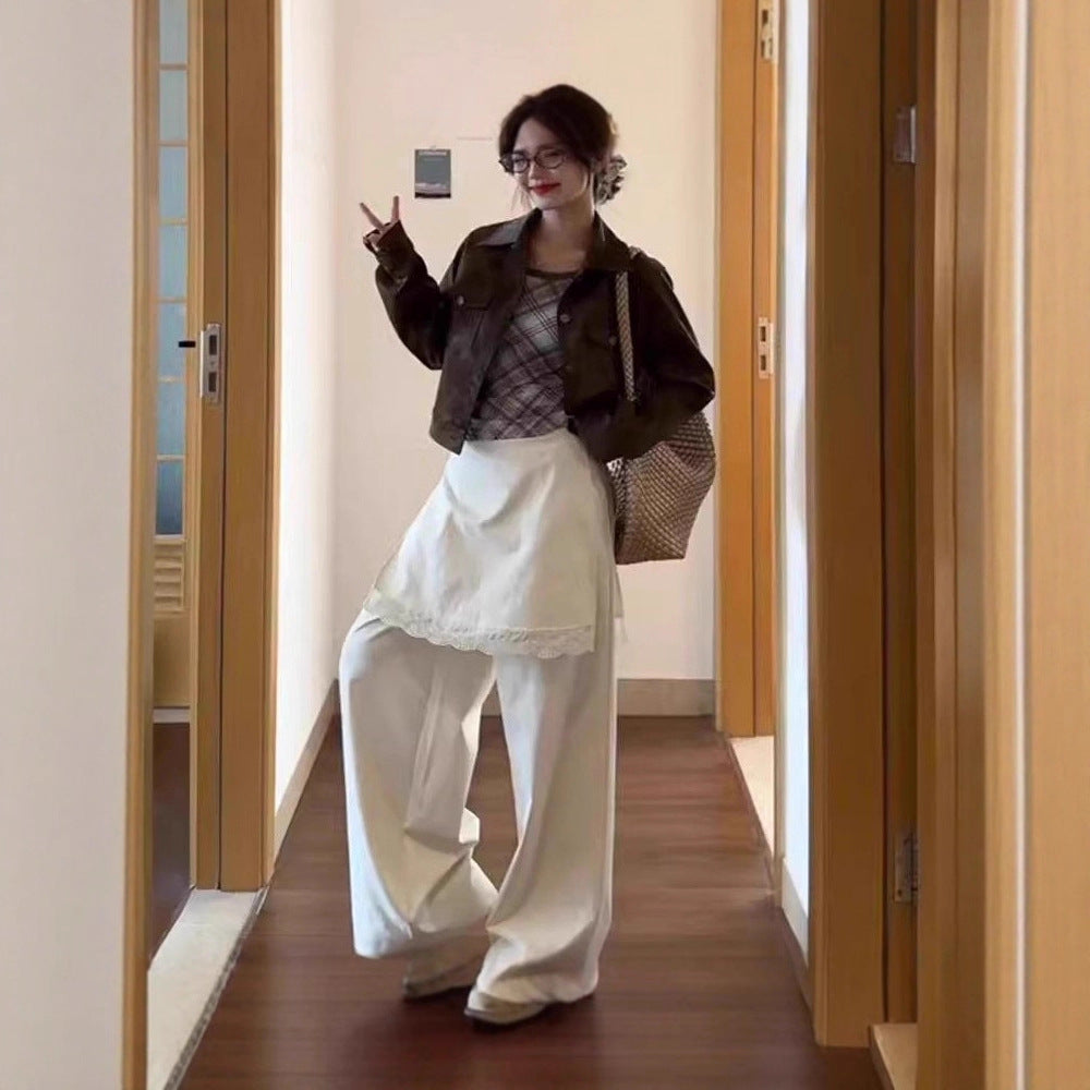 Women's Relaxed Wide Leg Pants - Layered Hem Casual Trousers(M-4XL ) | Free Shipping|Crypto Payments