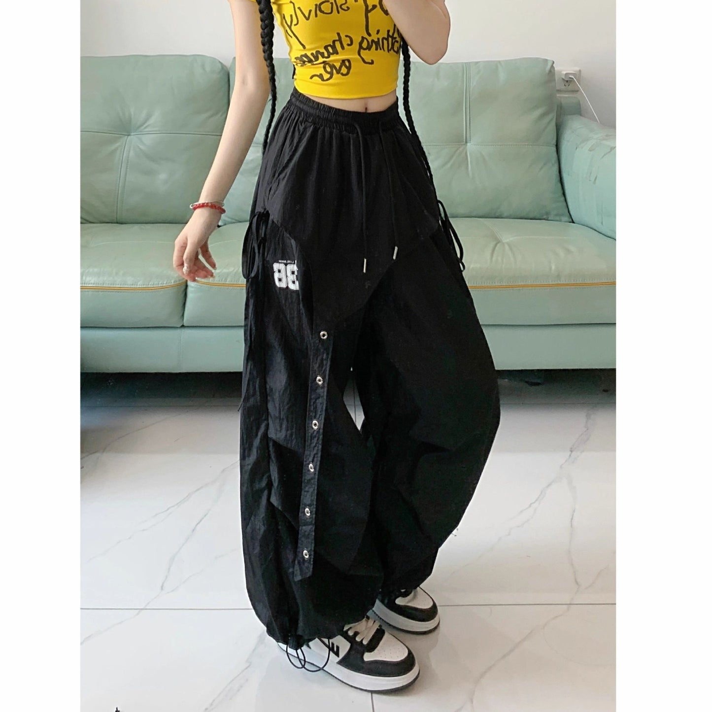 Quick-Dry Wide Leg Pants - Urban Fashion Layered Design|Free Shipping|Crypto Payments