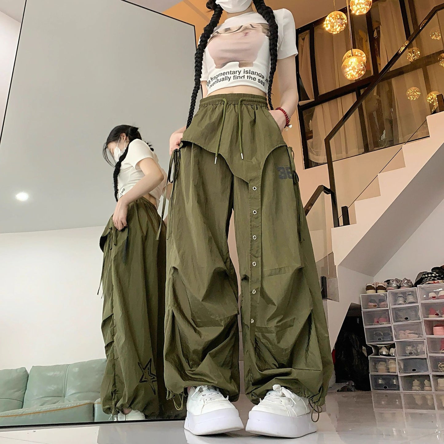 Quick-Dry Wide Leg Pants - Urban Fashion Layered Design|Free Shipping|Crypto Payments