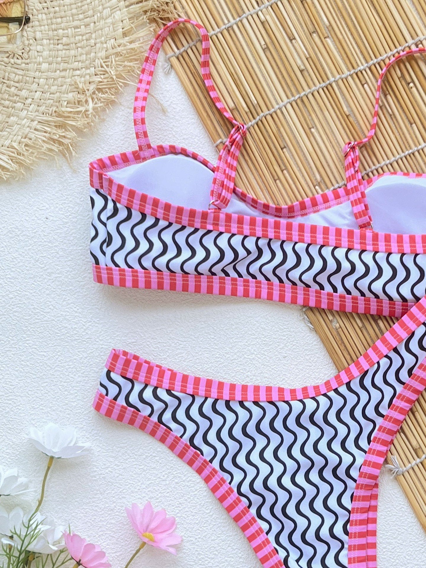 Striped High-Leg Bikini - Wire-Free w/Pads | Free Shipping