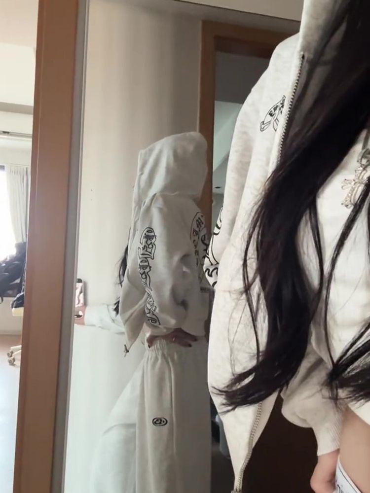 Women's Cropped Hoodie - Retro Zip-Up Hooded Jacket | Free Shipping|Crypto Payments
