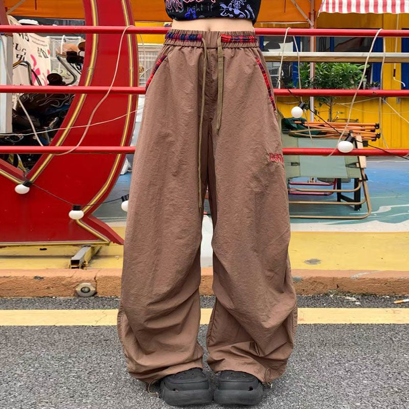 Retro Plaid Pants - Lightweight Casual Streetwear Bottoms|Free Shipping|Crypto Payments