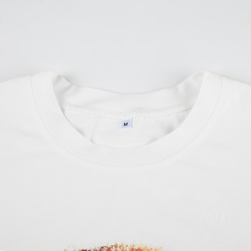Y2K Lip Print Tee - Oversized Graphic T-Shirt | Crypto Payments