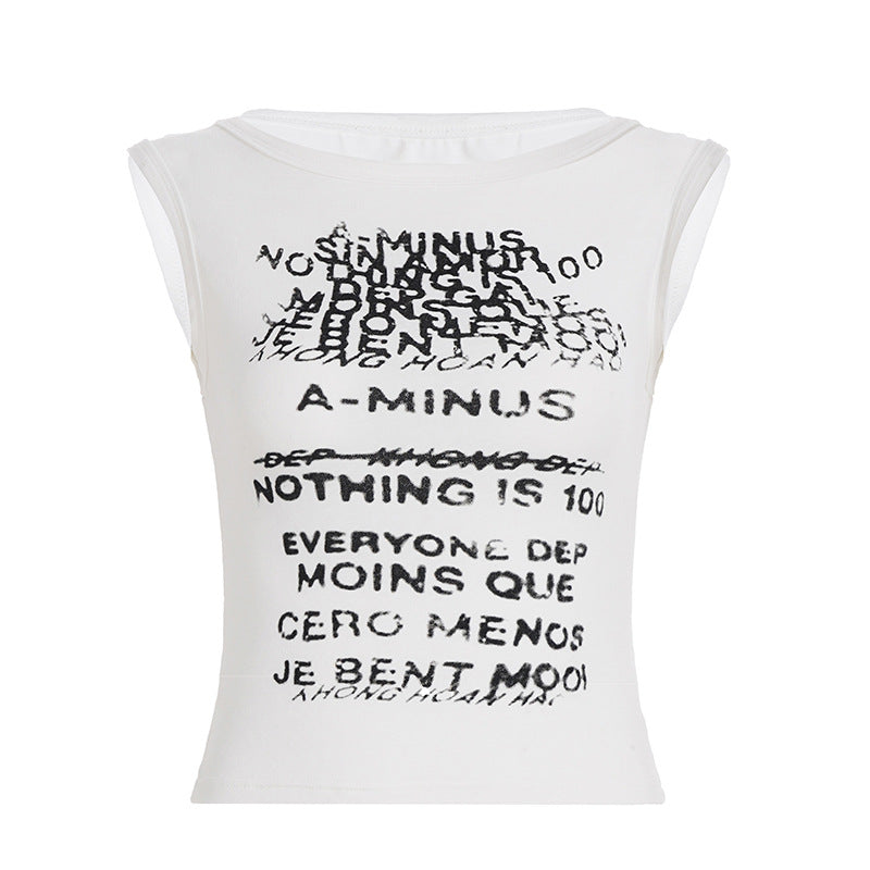 Street Style Off-Shoulder Top - Graphic Print Sheer Crop Tee | Free Shipping