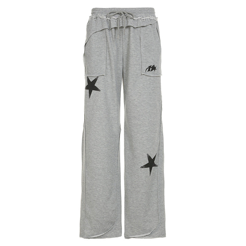 Y2K Streetwear Sweatpants with Drawstring| Free Shipping|Crypto Payments