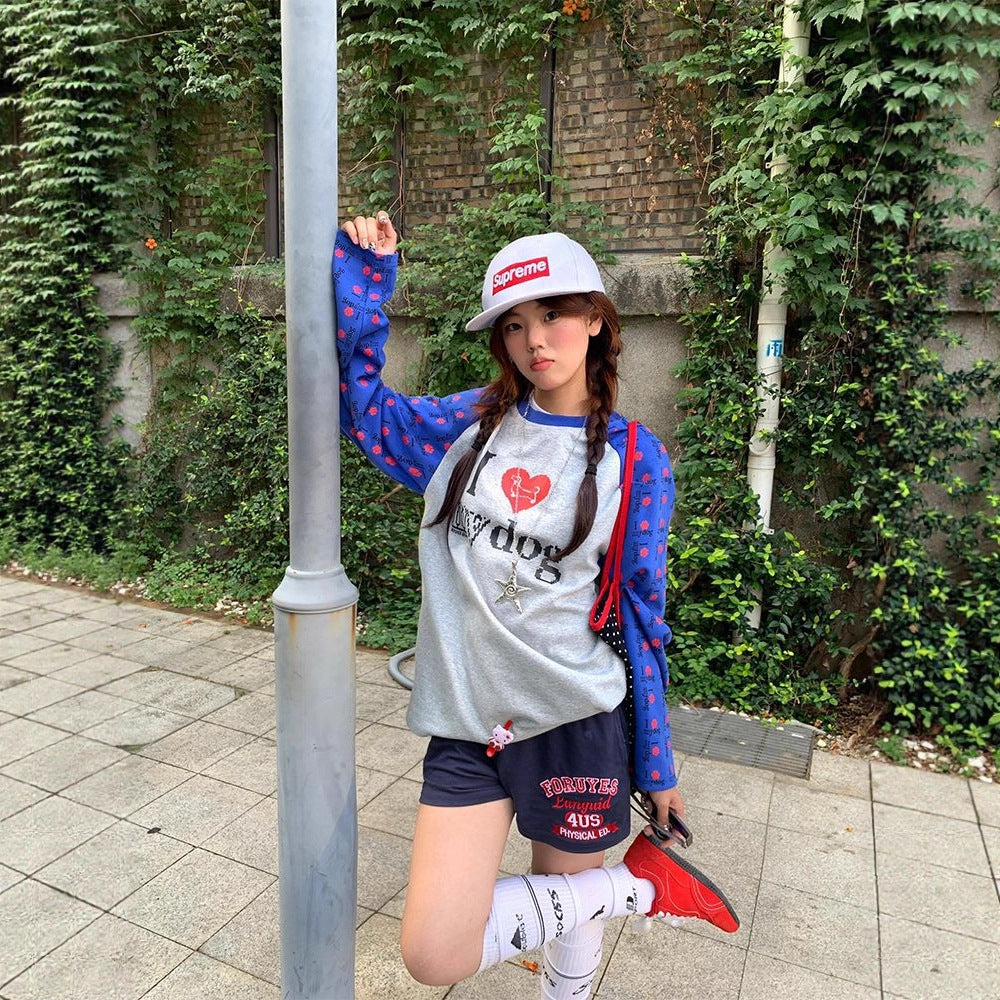 Blusa de algodão oversized de manga comprida | Frete grátis | Pagamentos em criptomoedas