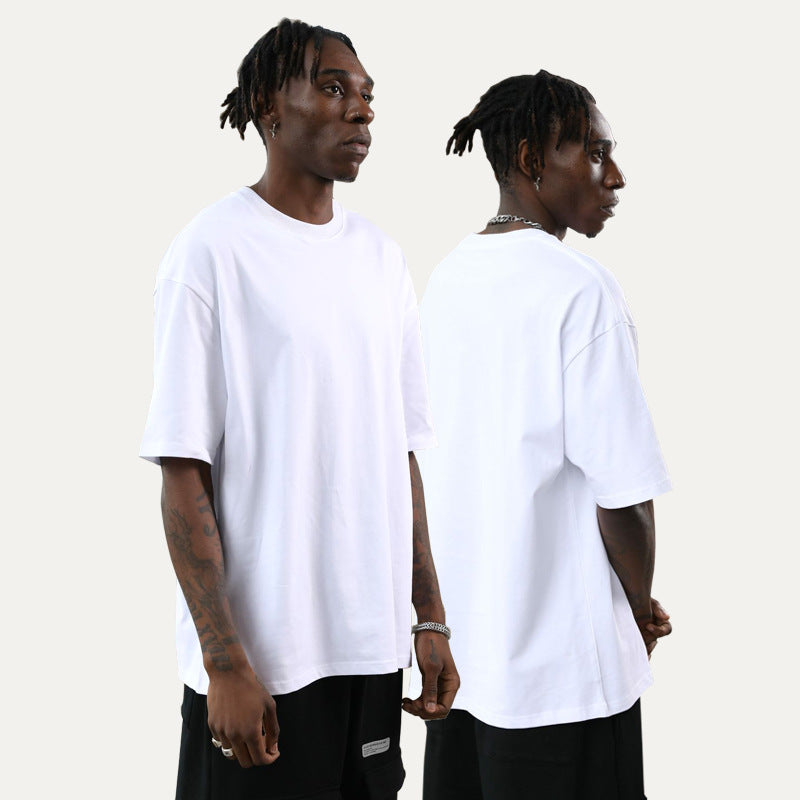 Eco Men's Oversized Cotton Tee - Organic Streetwear | Free Global Shipping | Crypto Pay