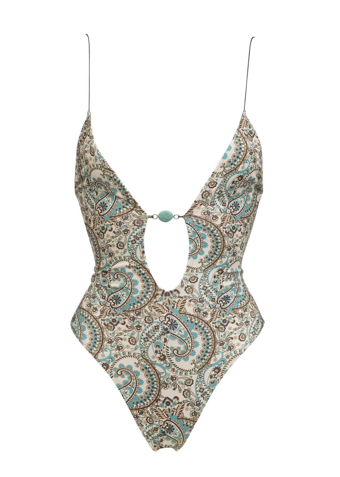 Sexy Deep V One-Piece Swimsuit - Printed, Backless, Free Global Shipping & Crypto Pay.