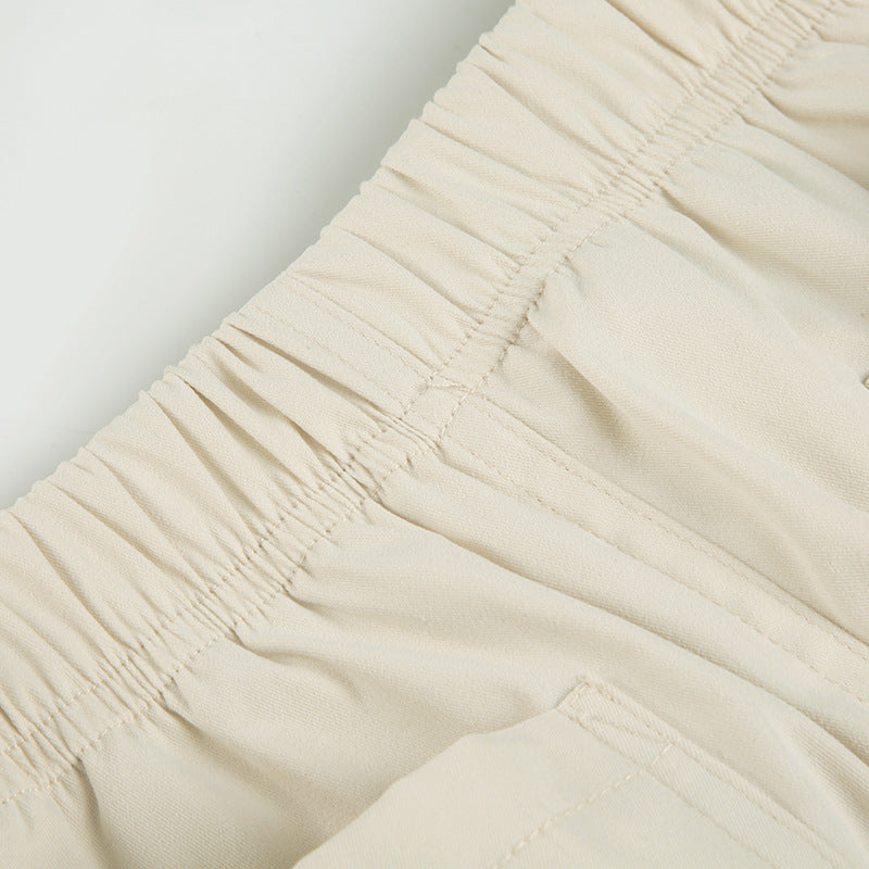 Hip-Hop Wide-Leg Pants - Pleated Streetwear Trousers | Crypto Payments