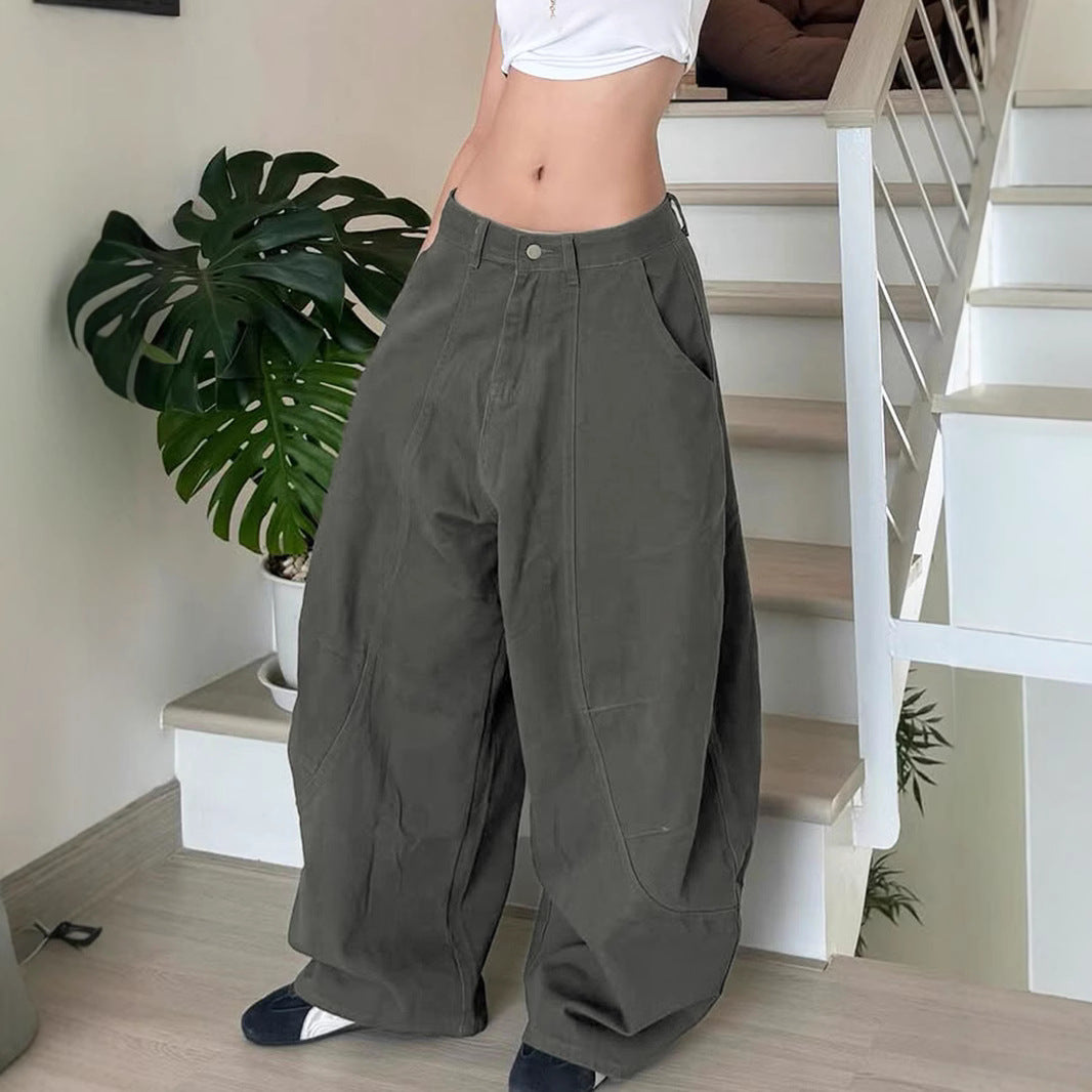 Streetwear Scimitar Jeans - Low-Rise Distressed Wide-Leg Pants Crypto Payments