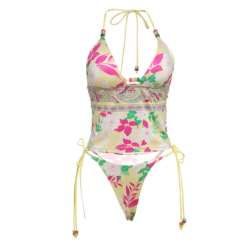 Sexy Yellow Digital Print Crop Top & Shorts Set for Women | Free Shipping | Crypto Accepted