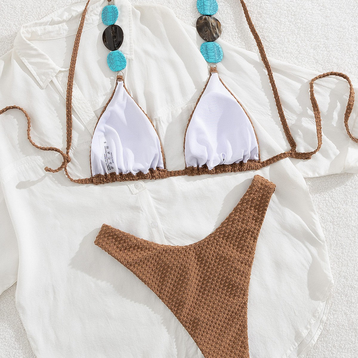 Women's Triangle Bikini - Adjustable Ties & High Cut | Crypto Pay