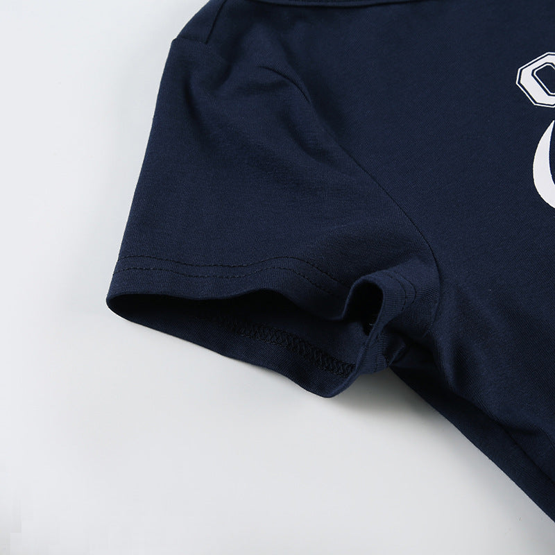 Graphic Crop Tee - Structured Shoulder Streetwear Top |Free Shipping|Crypto Payments