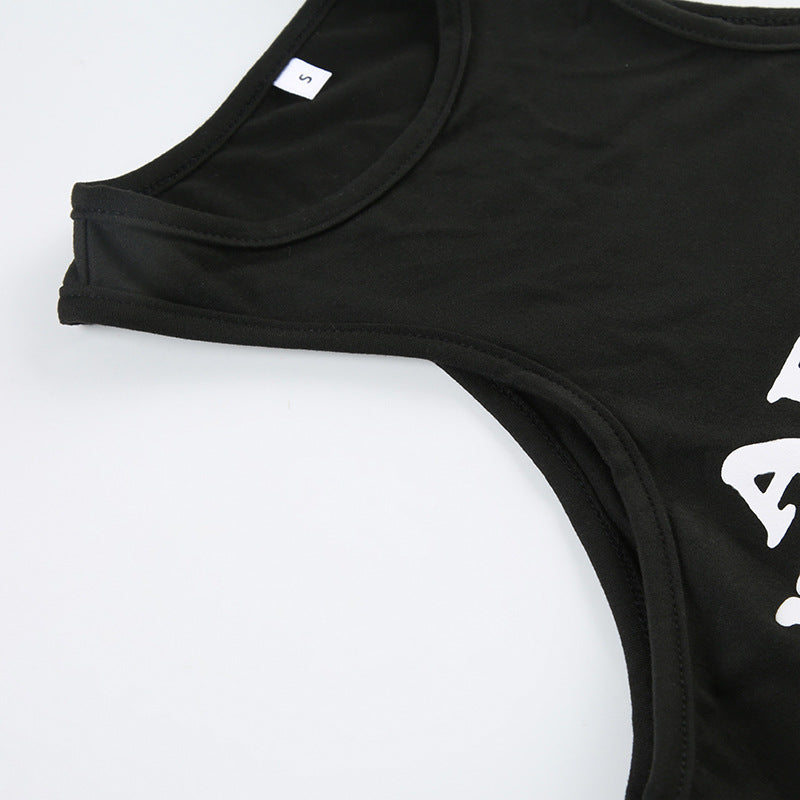 Women's Slogan Tank - Edgy Street Style Crop|Free Shipping|Crypto Payments