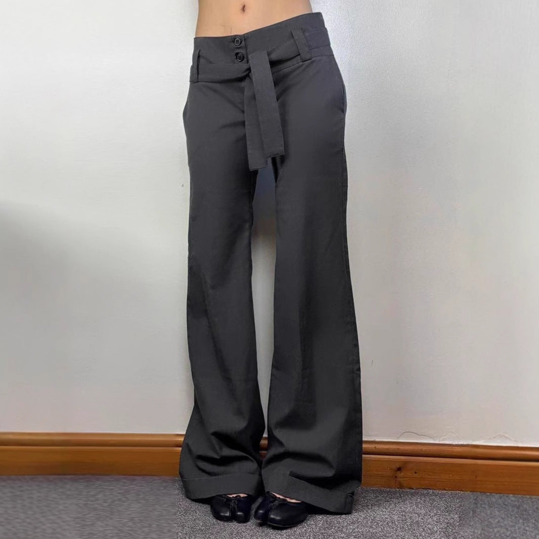 Y2K Dress Pants - Low-Waist Tailored Trousers | Crypto Payments