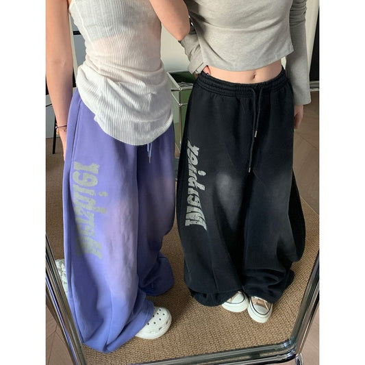 Vintage Print Wide Leg Pants（S-XXL）| Free Shipping|Crypto Payments