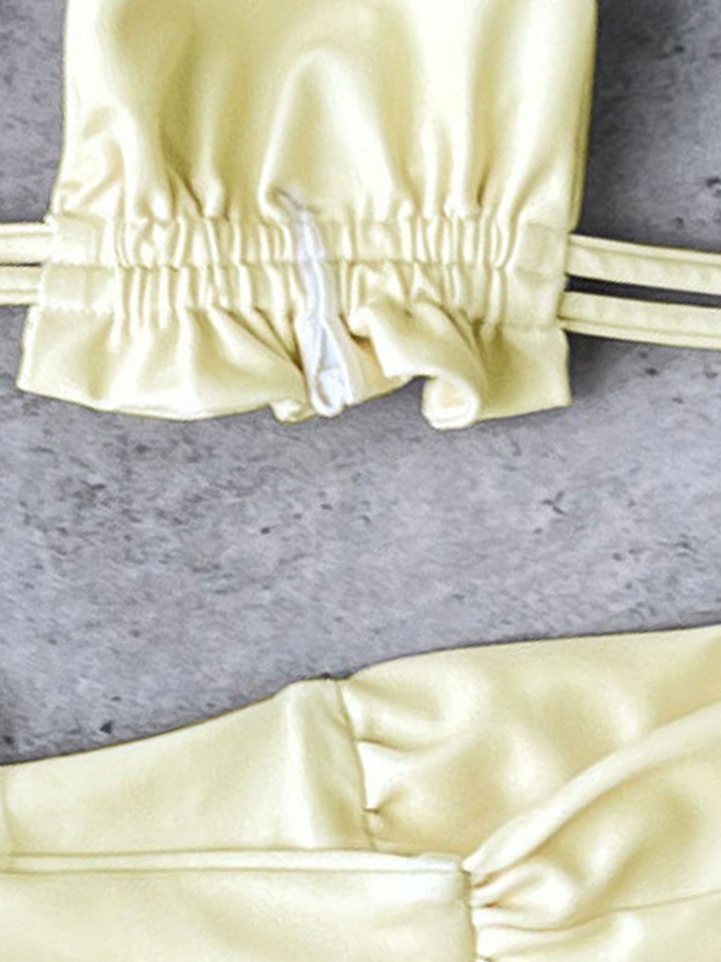Women's Yellow Bikini - Adjustable High-Cut Swimwear | Crypto Accepted