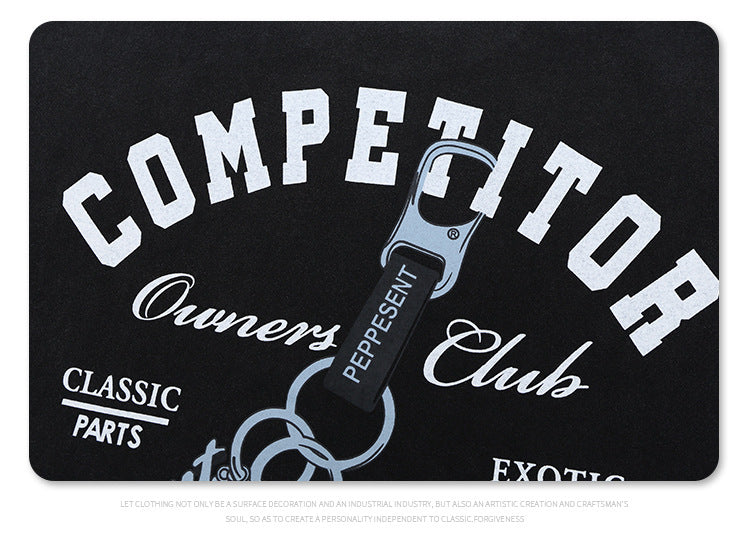Oversized Hip Hop T-Shirt Men's Streetwear Graphic Tee - Urban High Fashion Letter Print Top