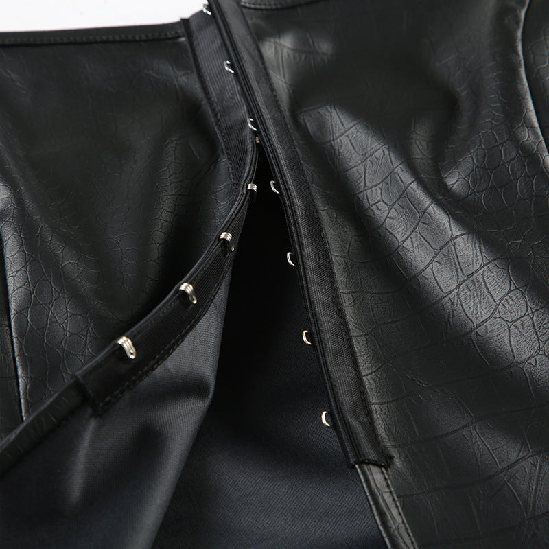 PU Leather Corset Top | Free Shipping|Crypto Payments
