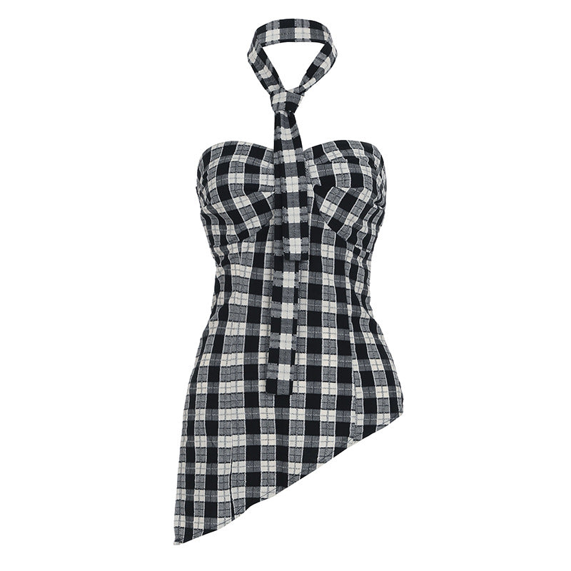 Plaid Corset Top - Off-Shoulder Streetwear Blouse | Free Shipping|Crypto Payments