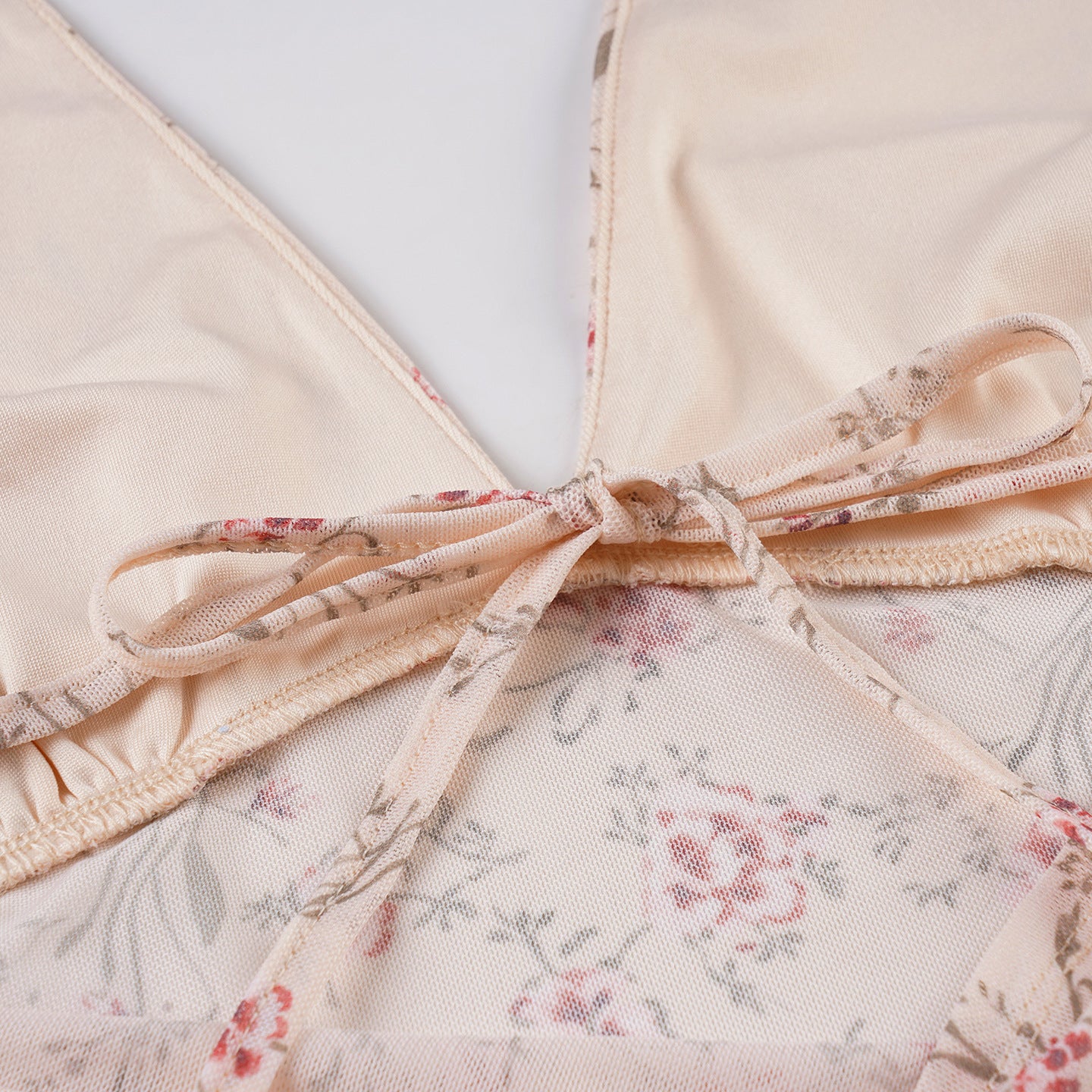 Sexy Floral Bustier - Sheer Backless Halter Top |Free Shipping | Crypto Payments