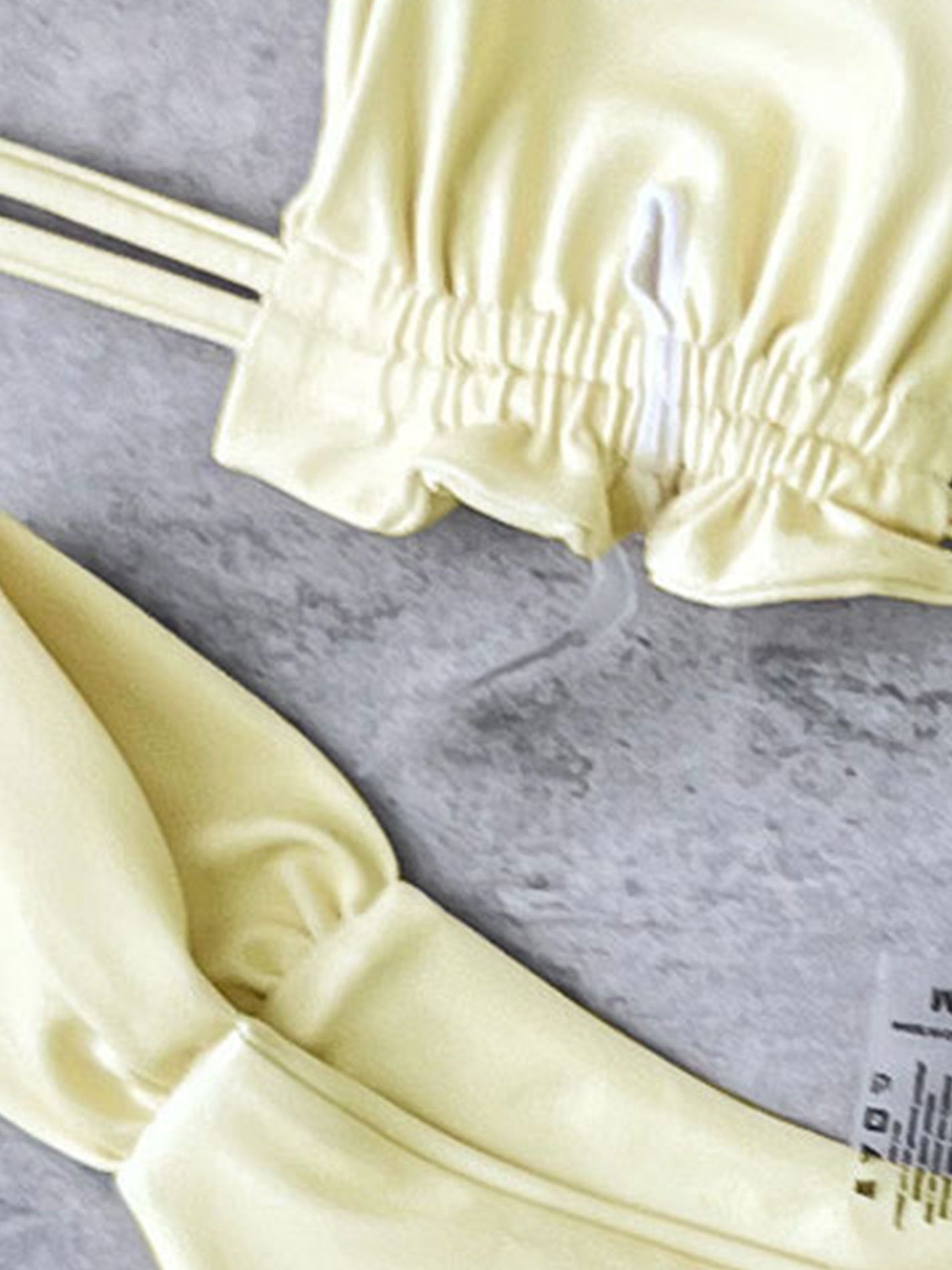 Women's Yellow Bikini - Adjustable High-Cut Swimwear | Crypto Accepted