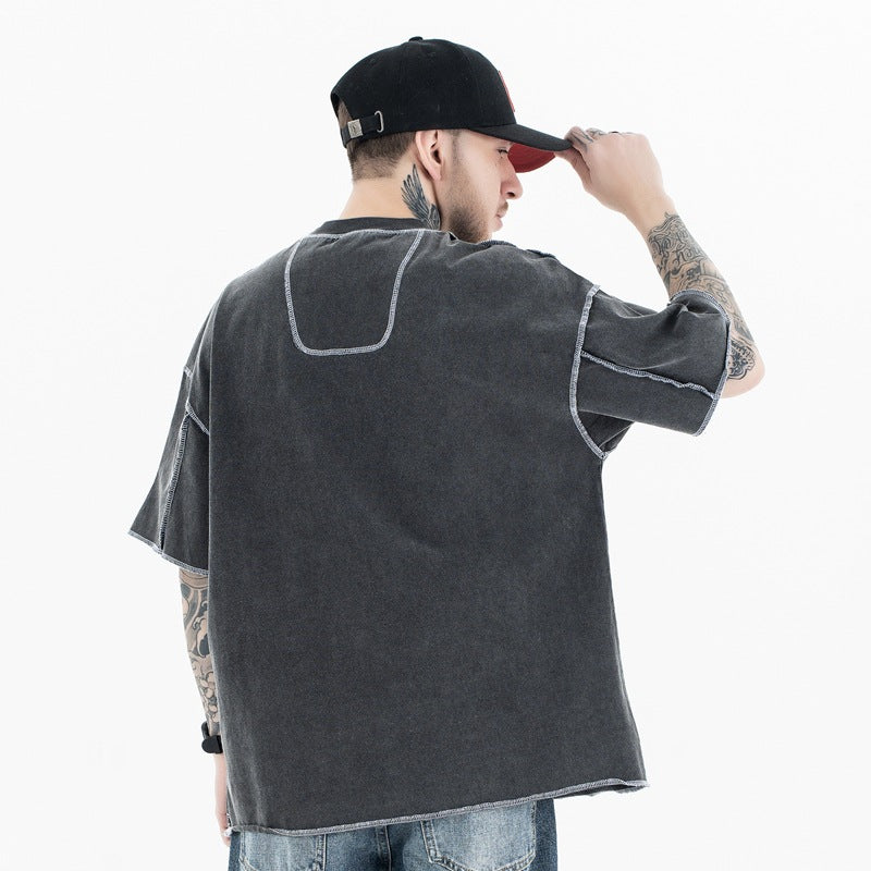 Hip-Hop Retro T-Shirt | Reverse Style Streetwear | 100% Cotton | Black | Free Global Shipping | Crypto Accepted