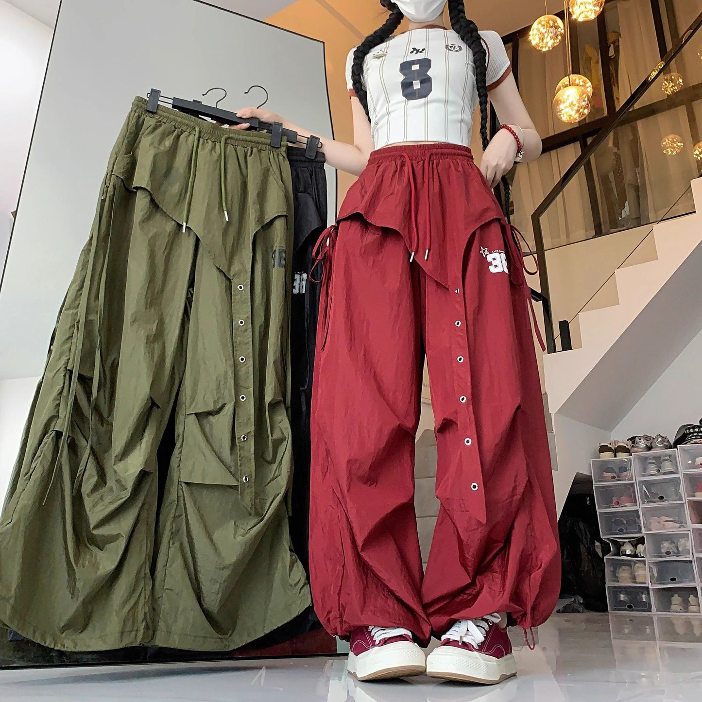 Quick-Dry Wide Leg Pants - Urban Fashion Layered Design|Free Shipping|Crypto Payments