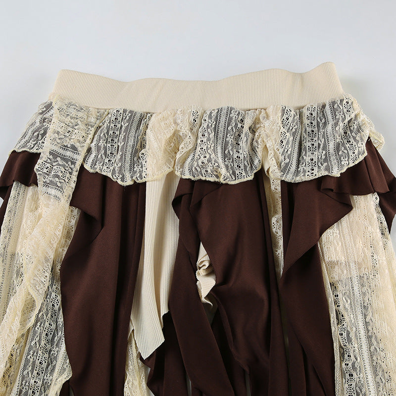 Boho Patchwork Mini Skirt - Asymmetrical Tiered Desert Style | Free Shipping| Crypto Payments