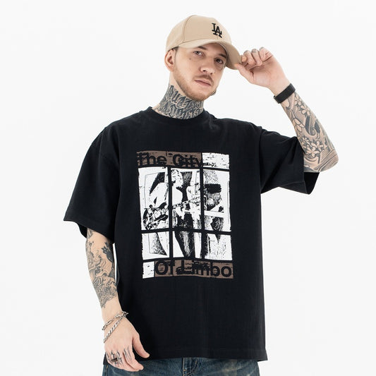 Streetwear Flash Graphic Tee | Oversized Fit | Black White | 100% Cotton | Free Global Shipping | Crypto Payments Accepted