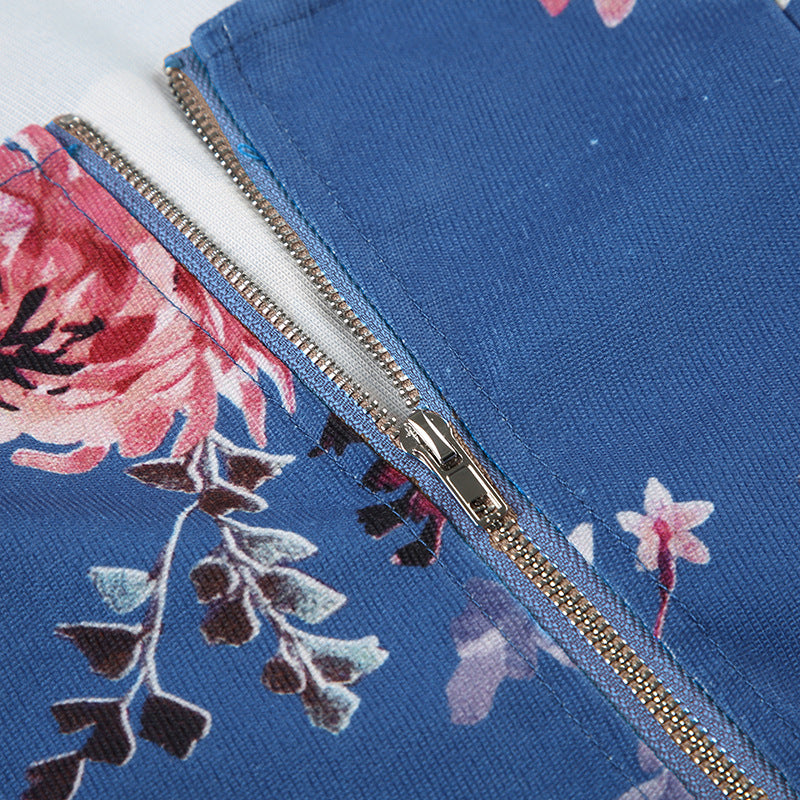 Vintage Floral Print Bustier Crop Top – Stretchy Feminine Layering Piece | Crypto Payments Accepted