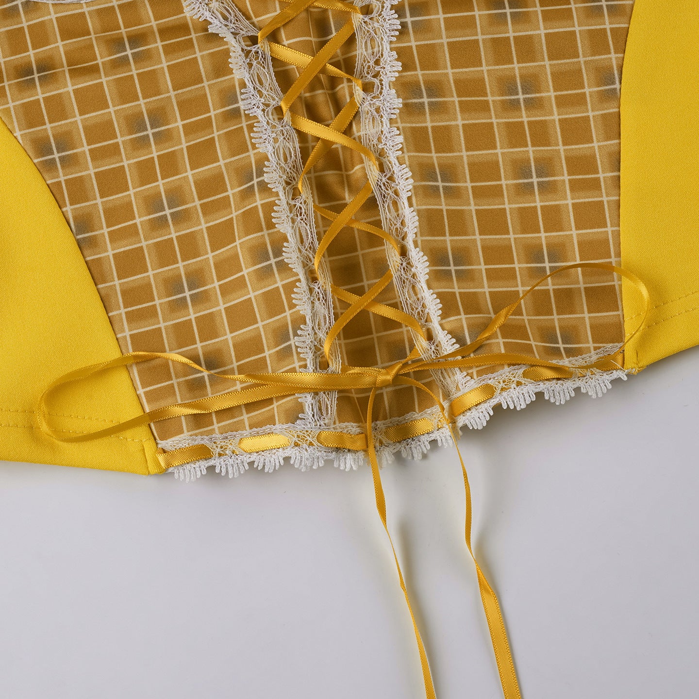 Tartan Corset Top - Lolita Lace Bustier | Crypto Payments