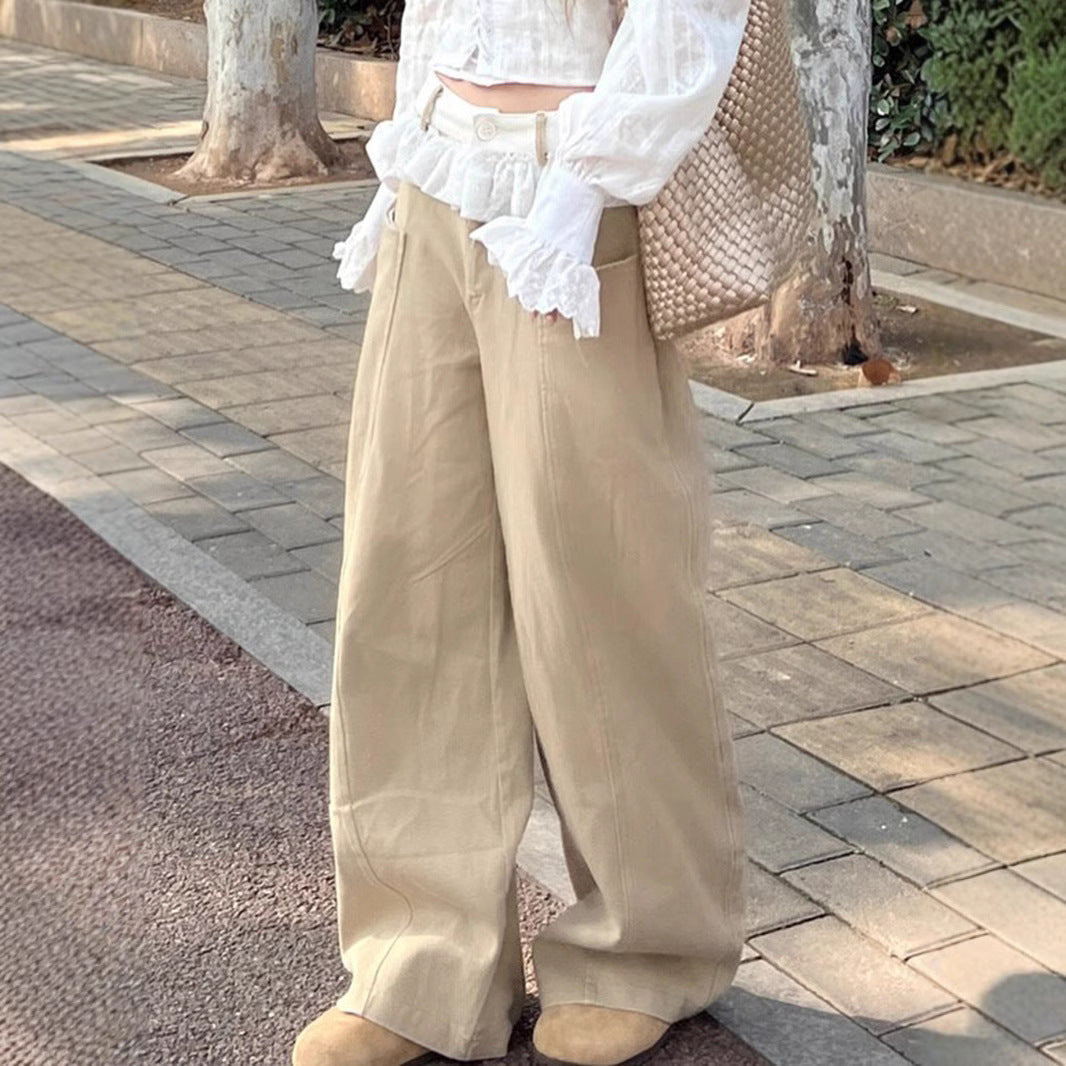 Lace Trim Culottes - Retro Wide-Leg Scimitar Pants | Free Shipping|Crypto Payments