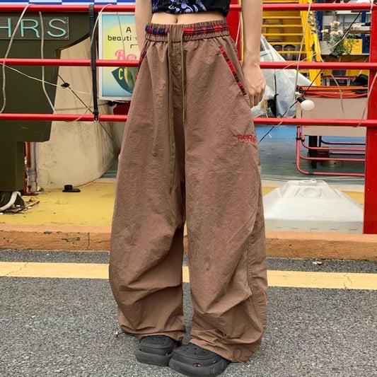 Retro Plaid Pants - Lightweight Casual Streetwear Bottoms|Free Shipping|Crypto Payments