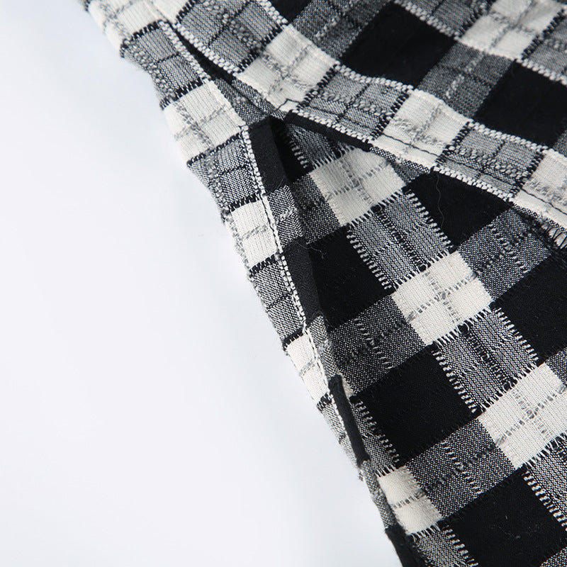 Plaid Corset Top - Off-Shoulder Streetwear Blouse | Free Shipping|Crypto Payments