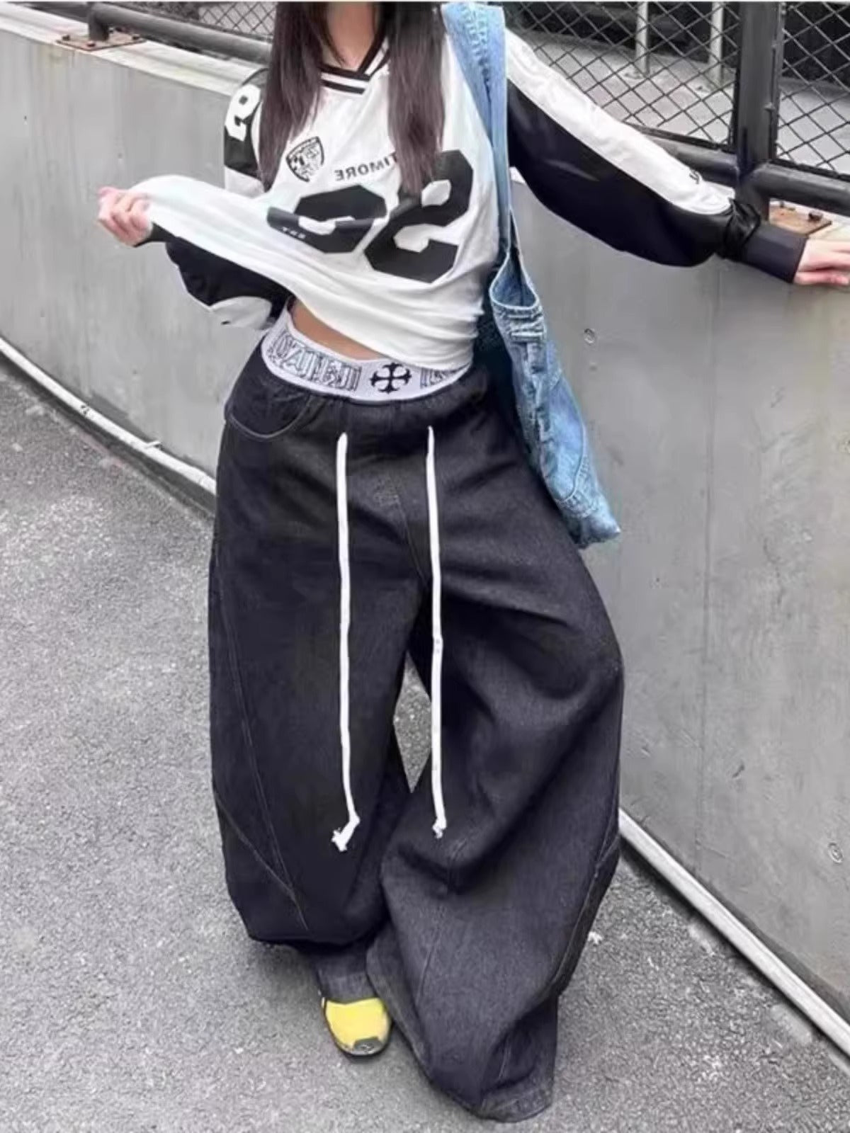 Unisex Retro Wide-Leg Jeans, Free Global Shipping, Crypto Payment Accepted