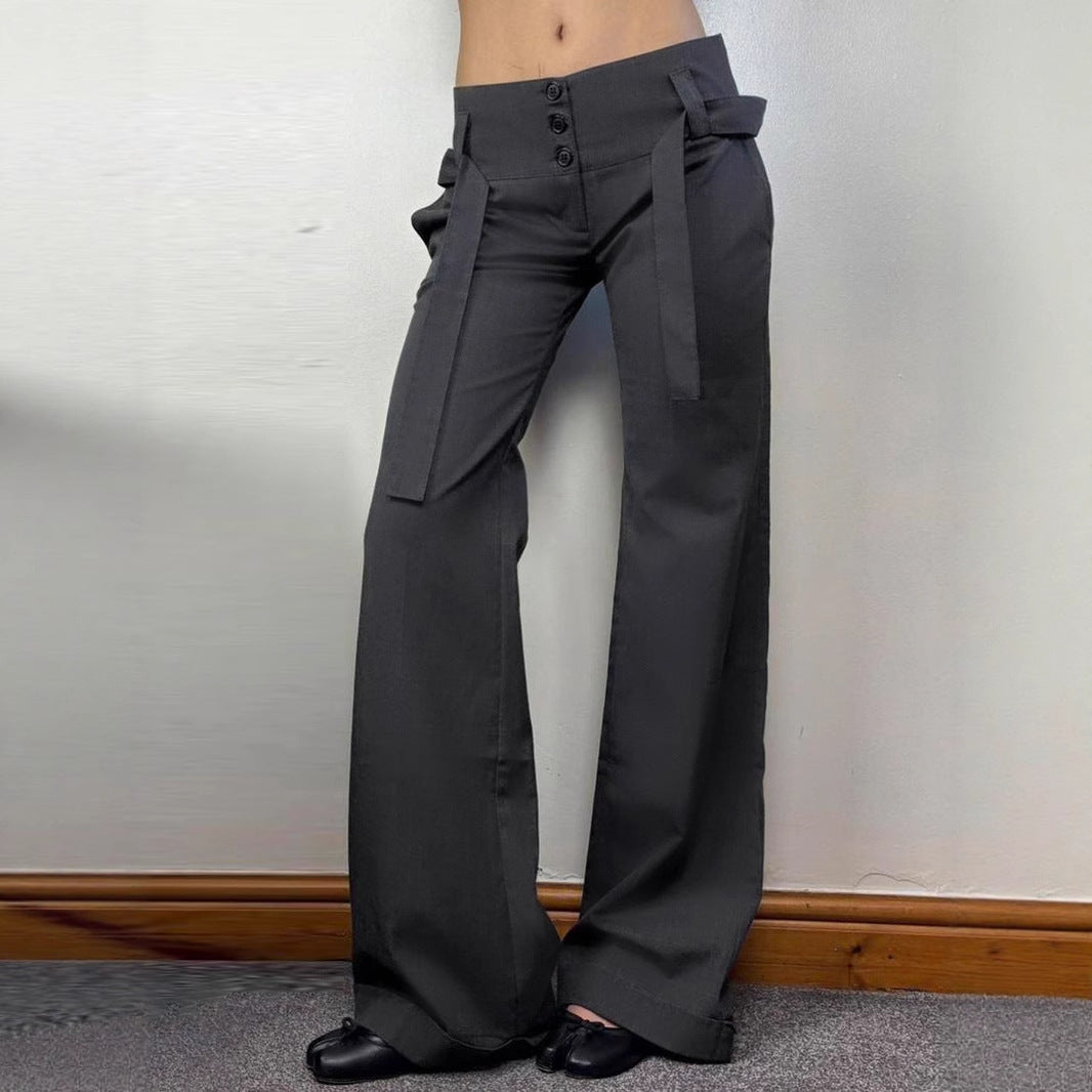 Y2K Dress Pants - Low-Waist Tailored Trousers | Crypto Payments