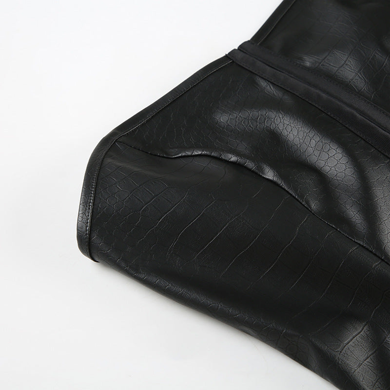 PU Leather Corset Top | Free Shipping|Crypto Payments