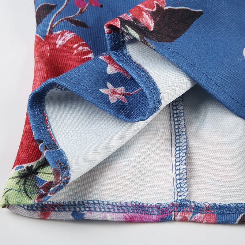 Vintage Floral Print Bustier Crop Top – Stretchy Feminine Layering Piece | Crypto Payments Accepted