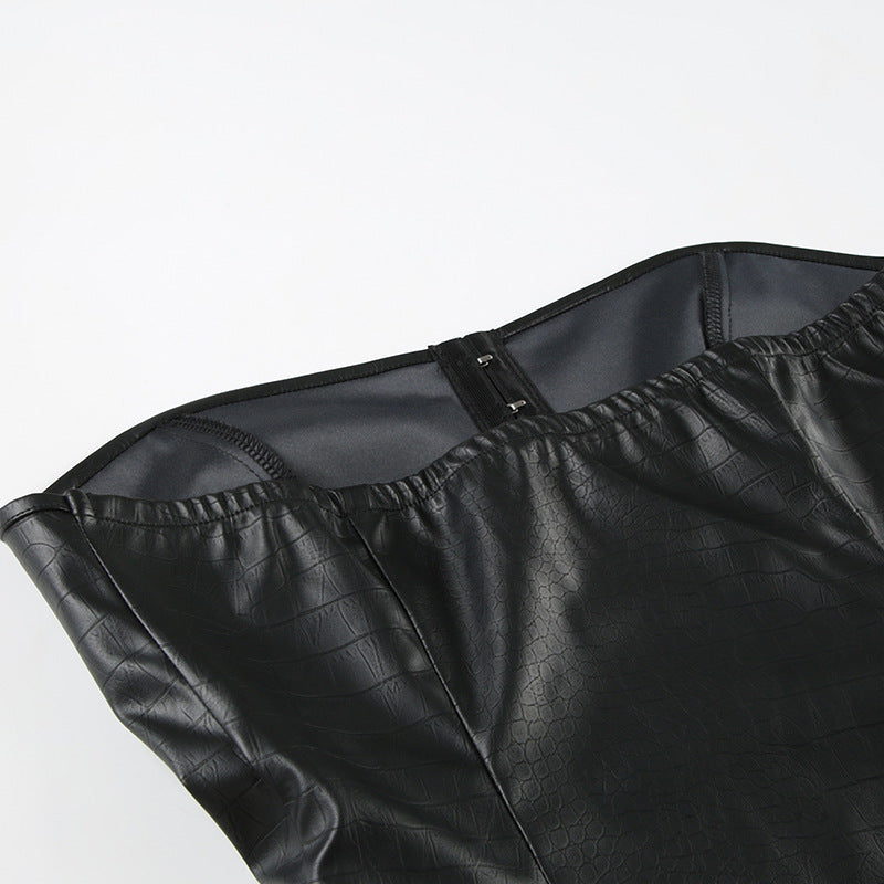 PU Leather Corset Top | Free Shipping|Crypto Payments