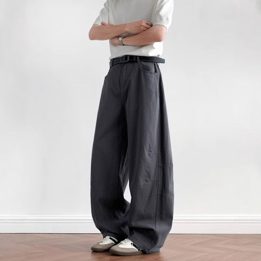 Solid Color Scimitar Jeans – Unisex High-Street Loose Wide-Leg Pants | Black, Green, Gray | Free Shipping | Crypto Payments Accepted