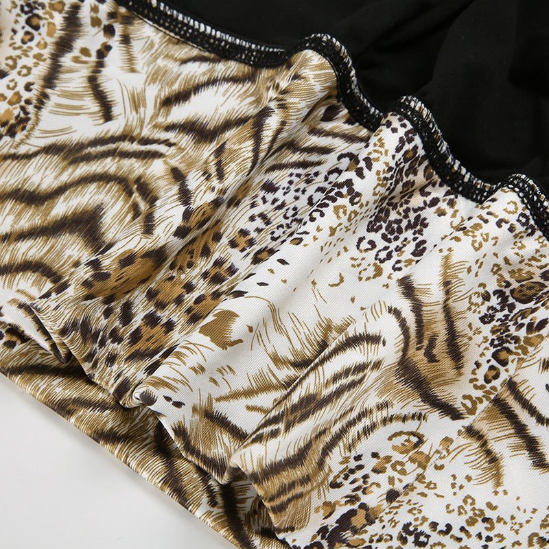 Y2K Bikini Set - Leopard Halter & Hip-Lift Briefs