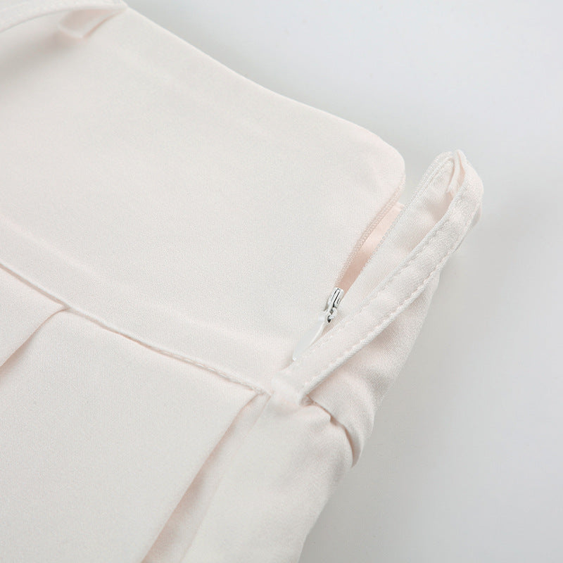 Women's A-Line Skirt - Flirty Pleated Mini with Lace|Free Shipping|Crypto Payments