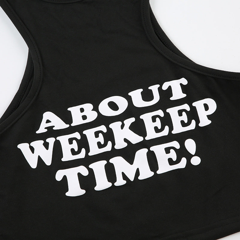 Women's Slogan Tank - Edgy Street Style Crop|Free Shipping|Crypto Payments
