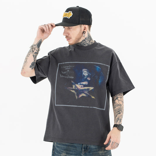 Smashing Pumpkins Vintage T-Shirt Men's 90s Rock Band Tee Oversized Cotton Graphic Streetwear