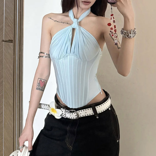 Sexy Halter Tube Crop Top for Women – Solid Color Summer Style | Free Shipping | Crypto Pay